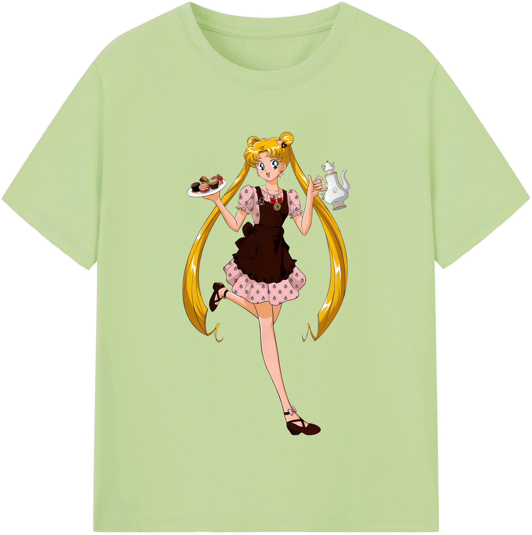 （画像用） 美少女戦士セーラームーン 愛野 美奈子 あいの みなこ Sailor Moon Aino Minako 綿100％半袖Tシャツ（フロントプリント）